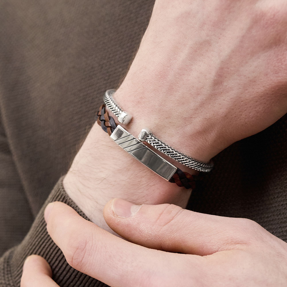 PULSERA ACANALADA BLACKSILVER - 2