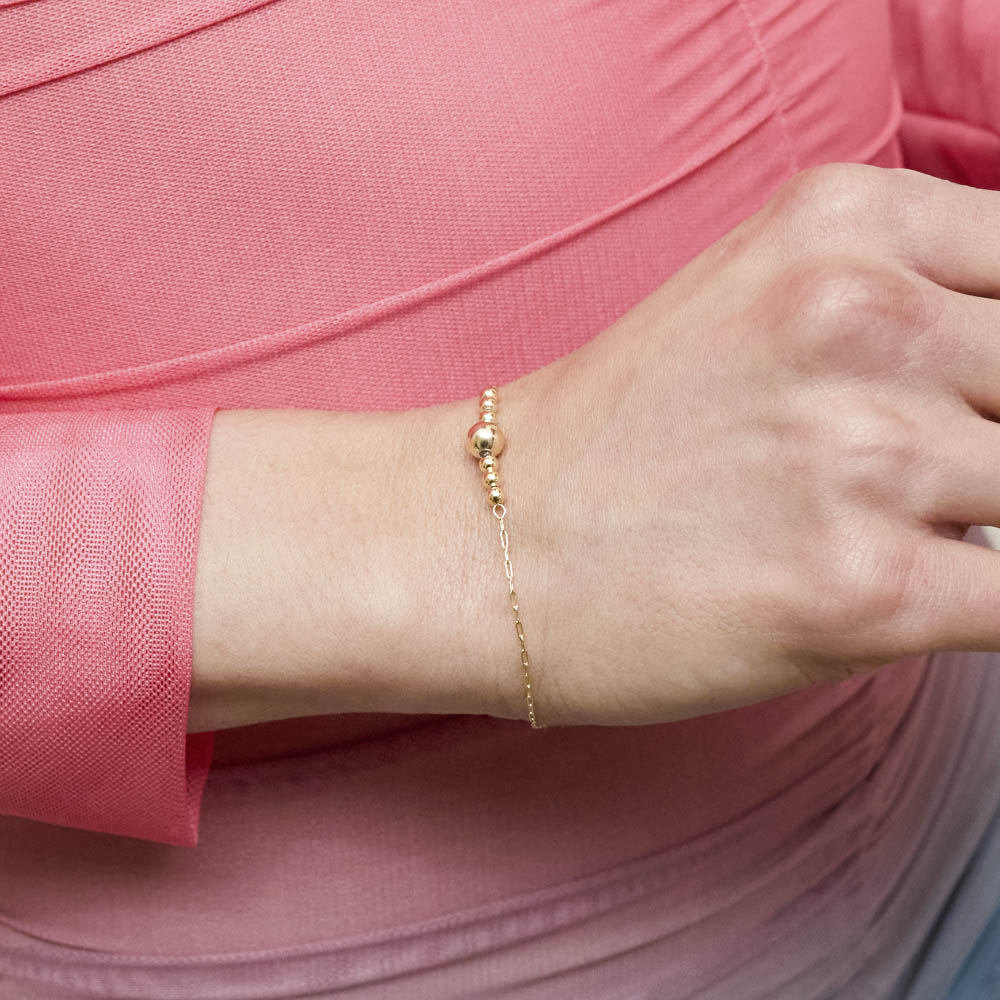 PULSERA BOLITAS GOLDENSILVER - 2