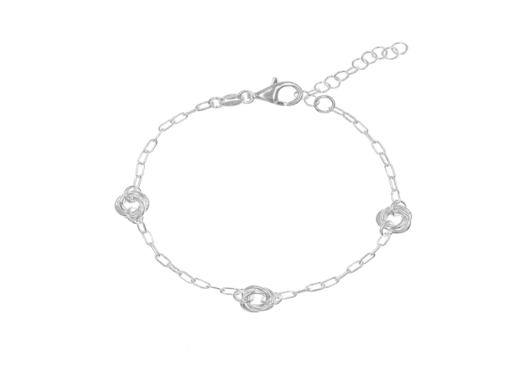 PULSERA KNOTS EN PLATA 925 - 1