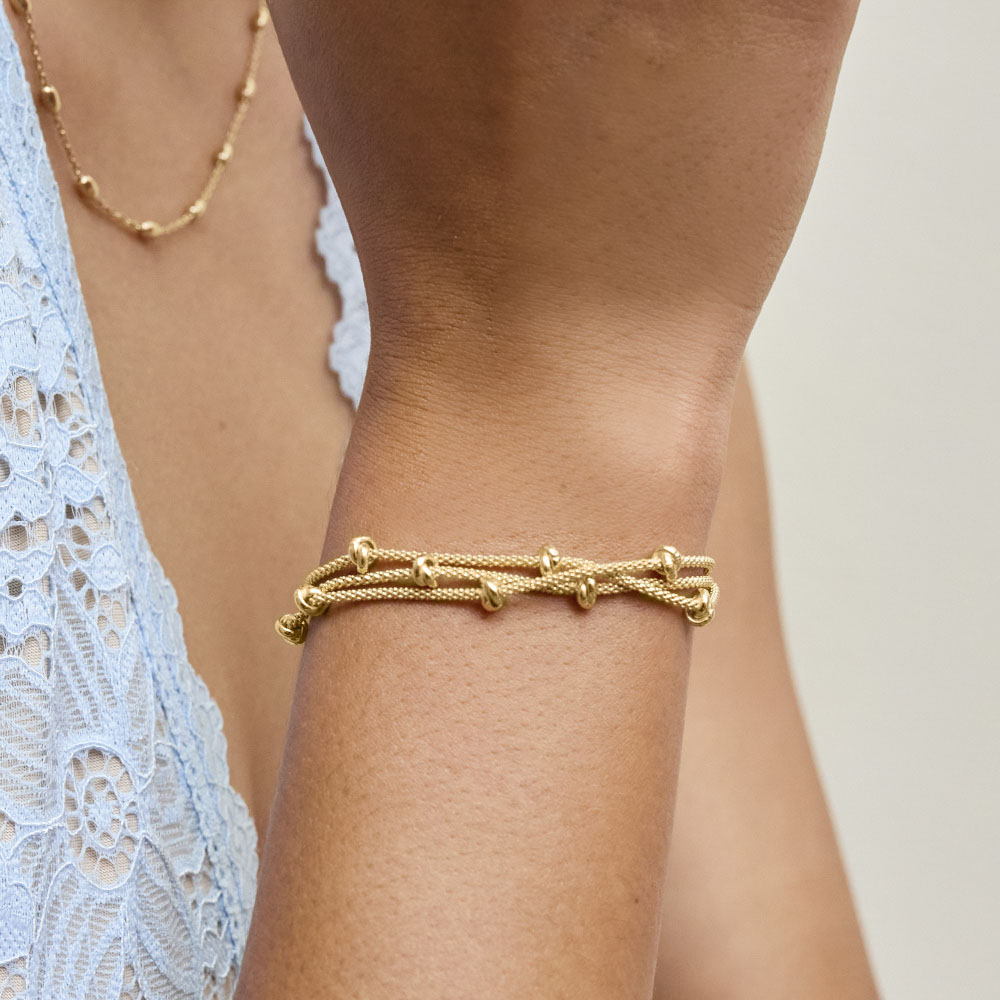 PULSERA NUDOS GOLDENSILVER - 2