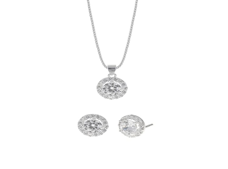SET COLLAR Y ARETES BRISA MARINA PLATA 925 - 1