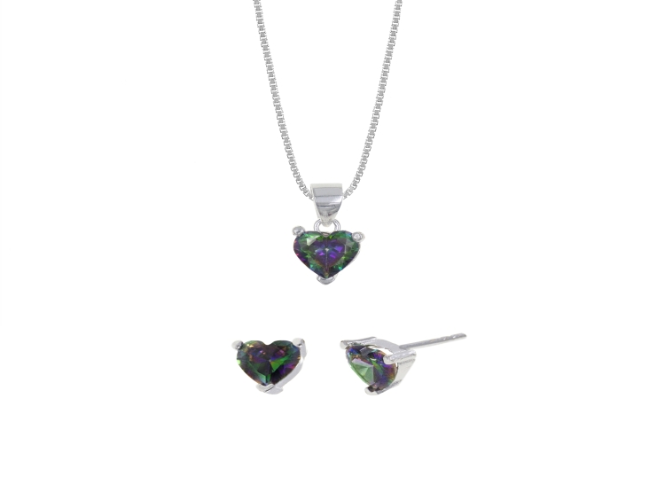 SET COLLAR Y ARETES ARMONÍA PLATA 925 - 1