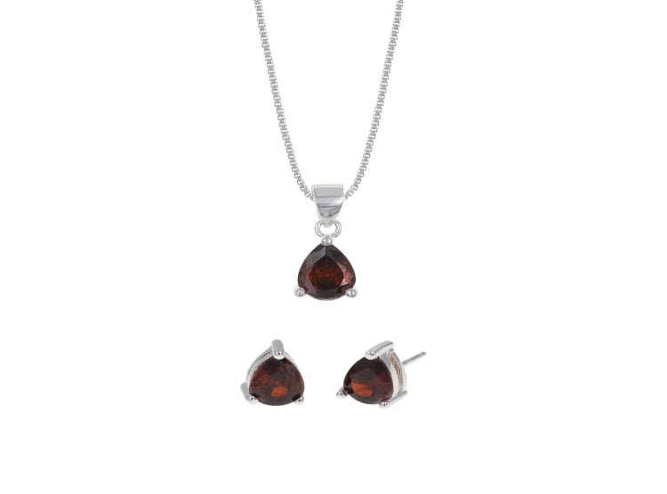 SET COLLAR Y ARETES ELEGANCIA PLATA 925 - 1