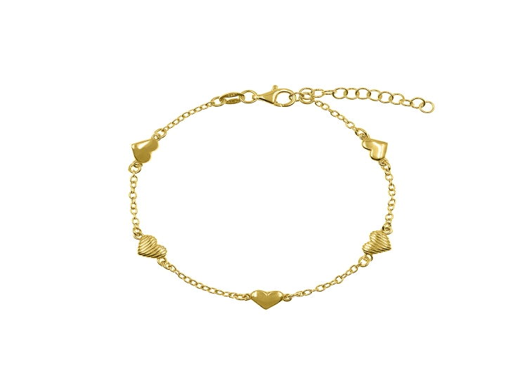 PULSERA CORAZONES GOLDENSILVER - 1