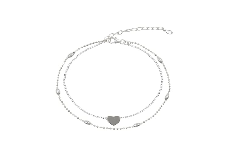 TOBILLERA CORAZÓN PLATA 925 - 1