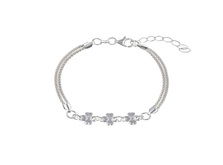 PULSERA POPCORN FLORES PLATA 925 - 1