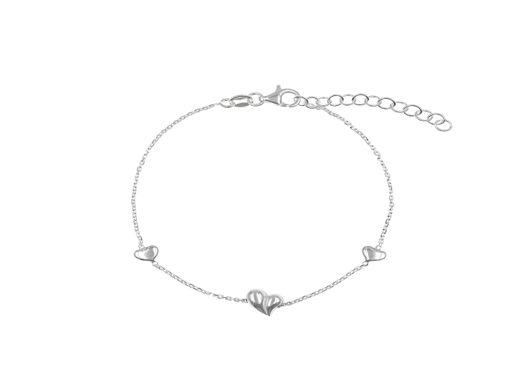 PULSERA CORAZONES PLATA 925 - 1