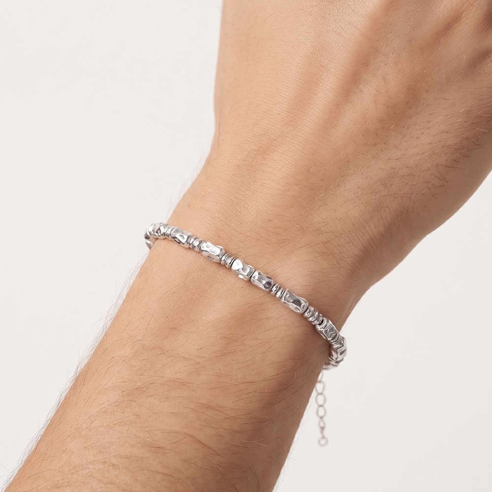PULSERA CUBOS PLATA 925 HOMBRE - 2