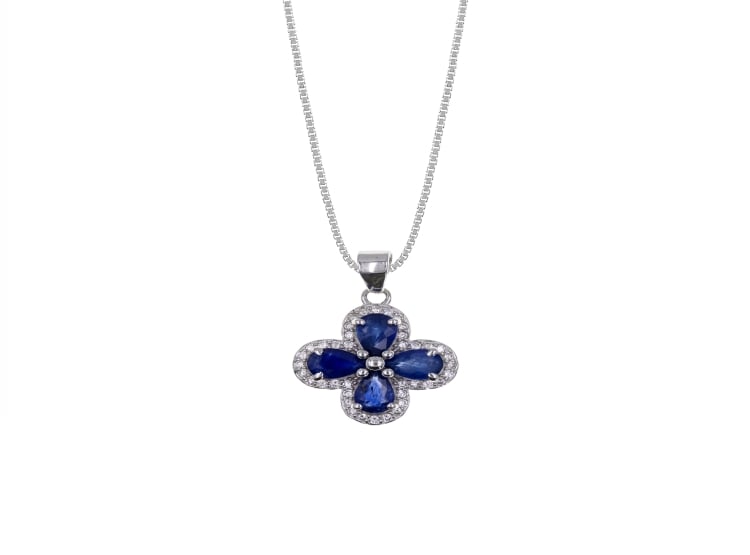 COLLAR CASUAL ZAFIRO PLATA 925 - 1