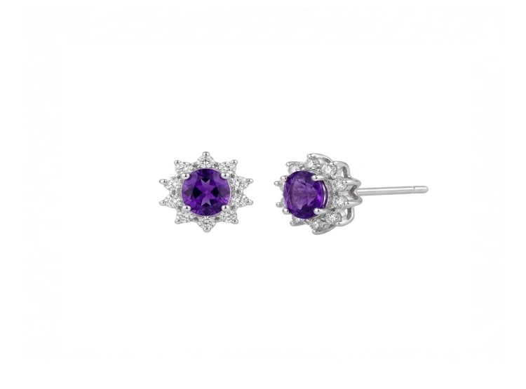 ARETES ESENCIA AMATISTA PLATA 925 - 1