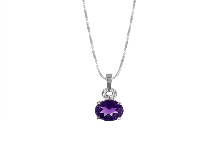 COLLAR CASUAL AMATISTA PLATA 925 - 1