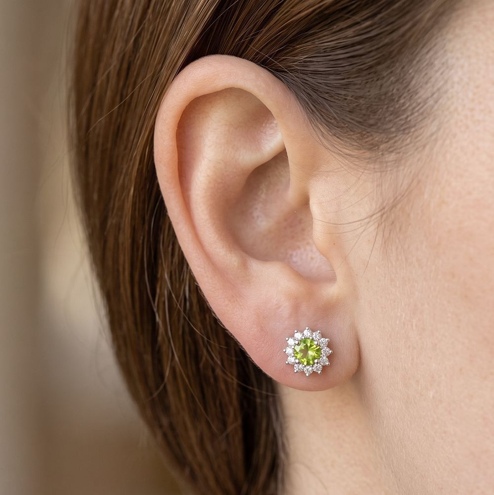 ARETES PERIDOTO PLATA 925 - 2