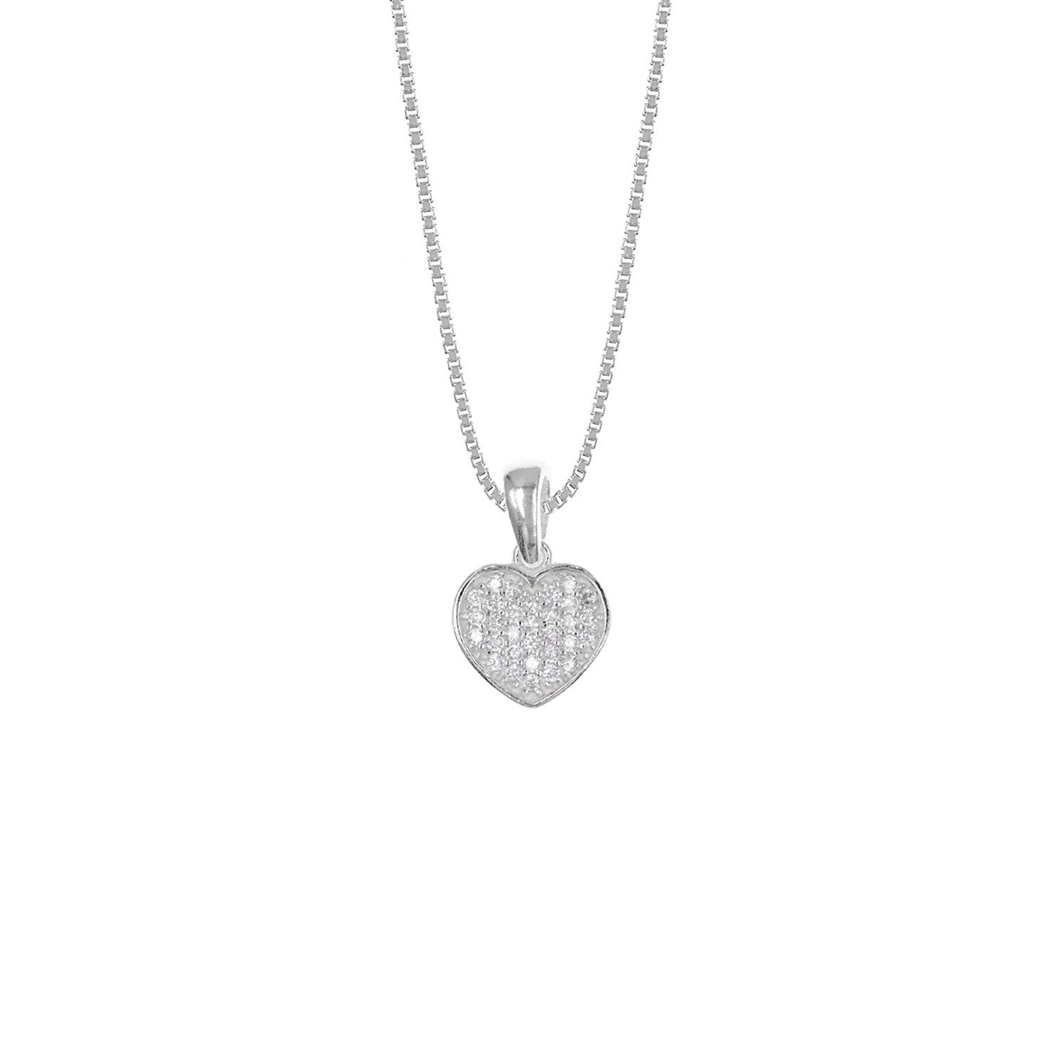COLLAR CORAZÓN PLANO PLATA 925 - 1