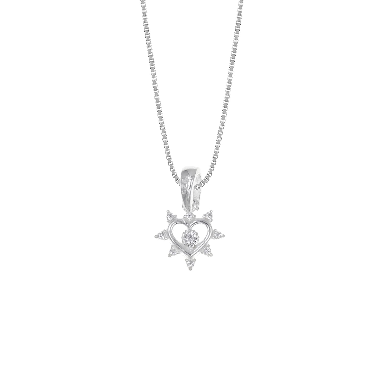 COLLAR CORAZÓN CORONA PLATA 925 - 1
