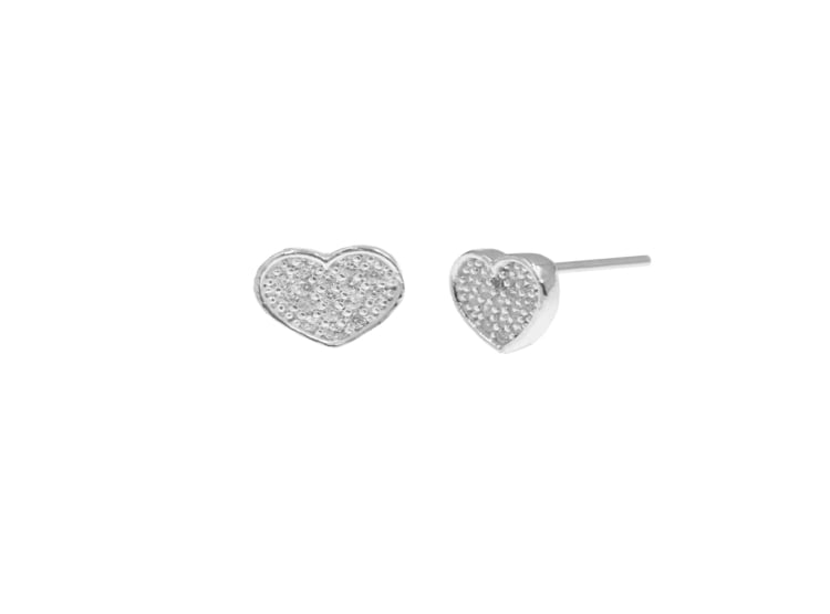 ARETES CORAZÓN PLANO PLATA 925 - 1
