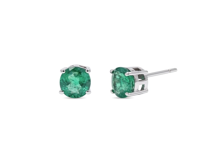 ARETES ESMERALDA PLATA 925 - 1