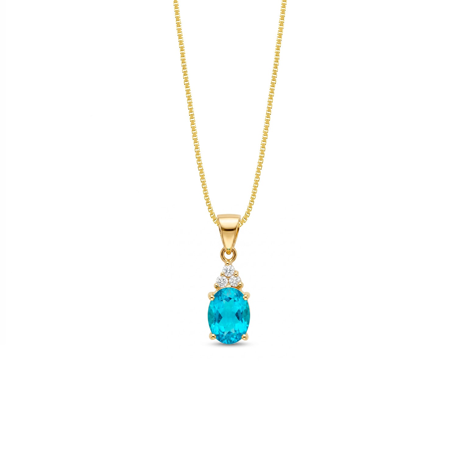 COLLAR APETITE OVAL ORO 18K Y BRILLANTES - 1