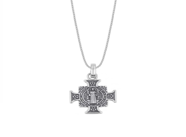 COLLAR CRUZ SAN BENITO PLATA 925 - 1