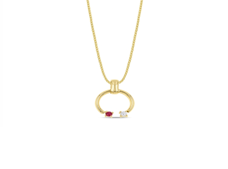COLLAR RUBÍ LEGADO ORO 18K Y BRILLANTE - 1
