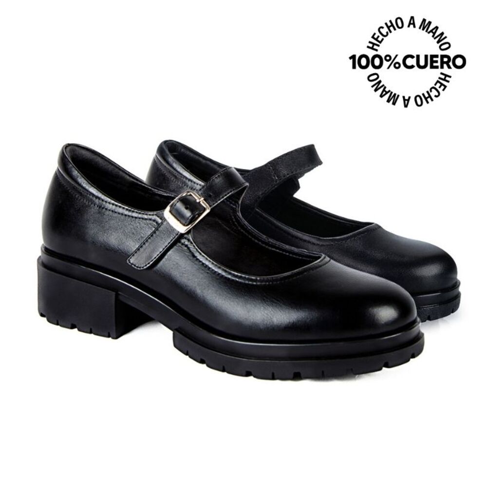 ZAPATOS DE VESTIR MUJER VIALE CUERO NEGRO TASTE-2301 MARYJANE - 4