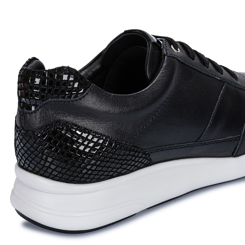 ZAPATILLA  CASUAL ALE-2454 NEGRO VIALE CUERO - 3