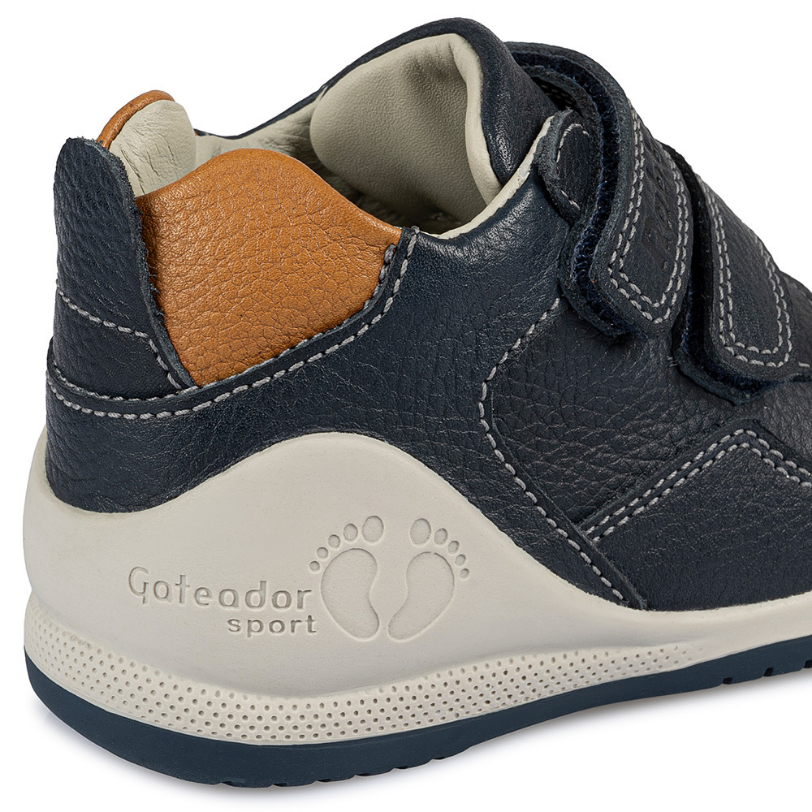 ZAPATO DERBY CASUAL ALEX-059 AZUL RABBIT CUERO - 3