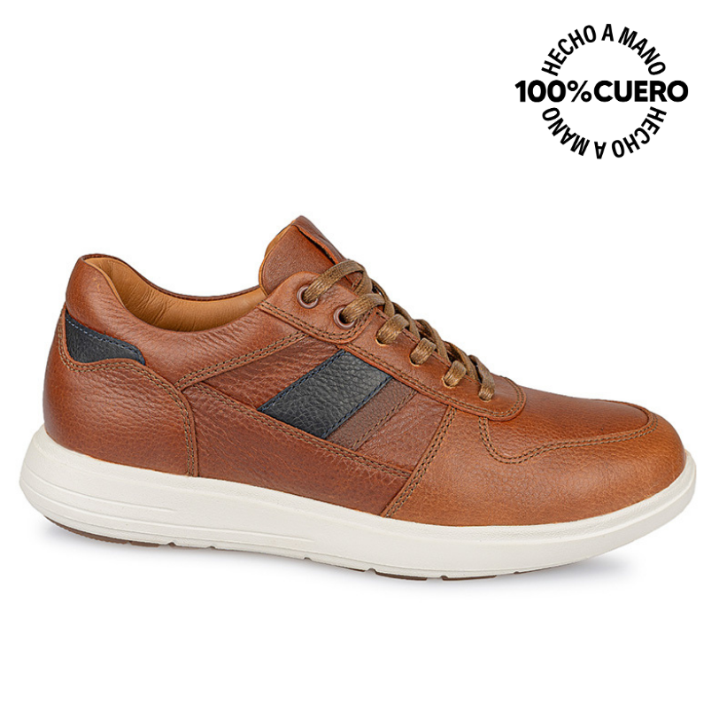 ZAPATILLA CASUAL RICARDO-031 NATURAL VIALE HOMME CUERO - 1