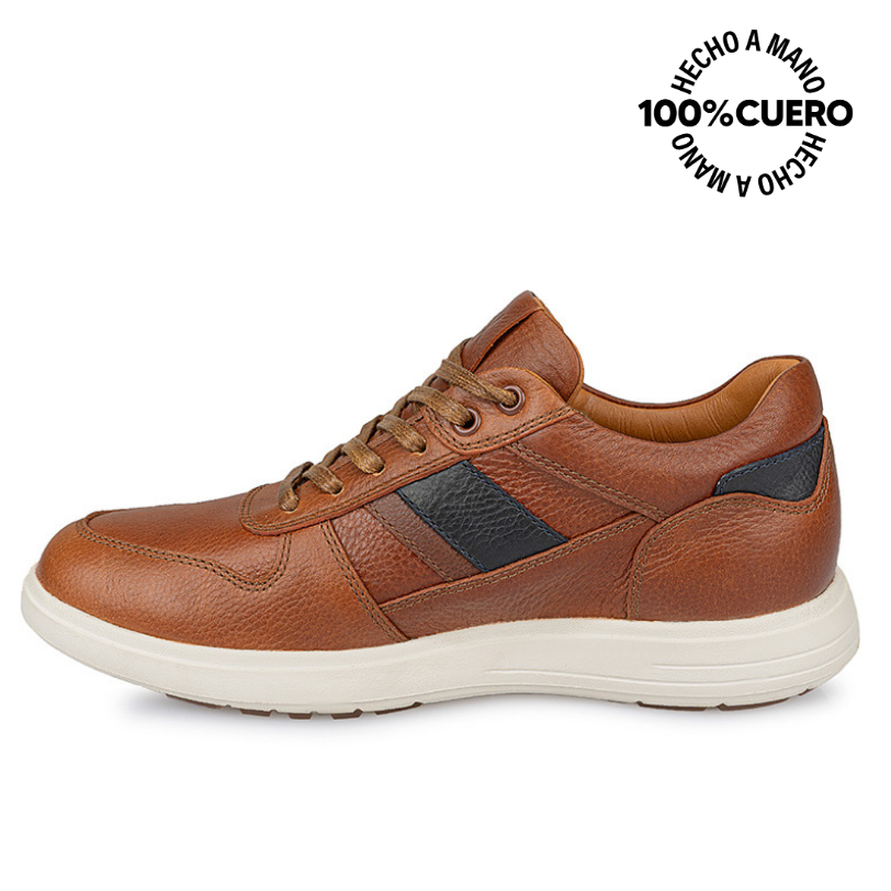 ZAPATILLA CASUAL RICARDO-031 NATURAL VIALE HOMME CUERO - 2