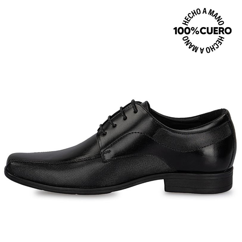 ZAPATOS DE VESTIR HOMBRE VIALE CUERO NEGRO DERBY MATEO-068 HOMME - 2