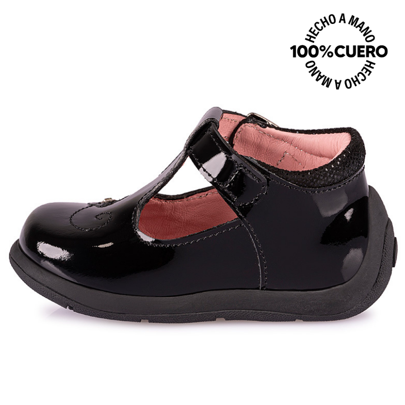 ZAPATOS DE VESTIR NIÑA RABBIT CUERO NEGRO JEFERS-014 MARYJANE - 2