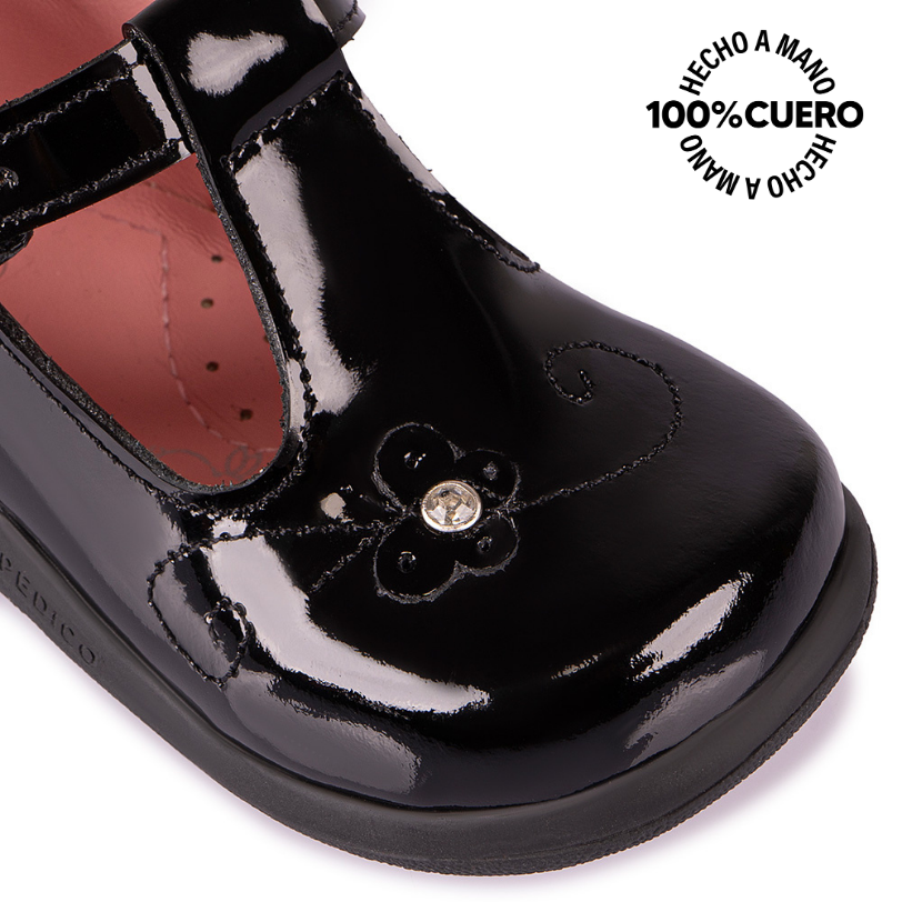 ZAPATOS DE VESTIR NIÑA RABBIT CUERO NEGRO JEFERS-014 MARYJANE - 3