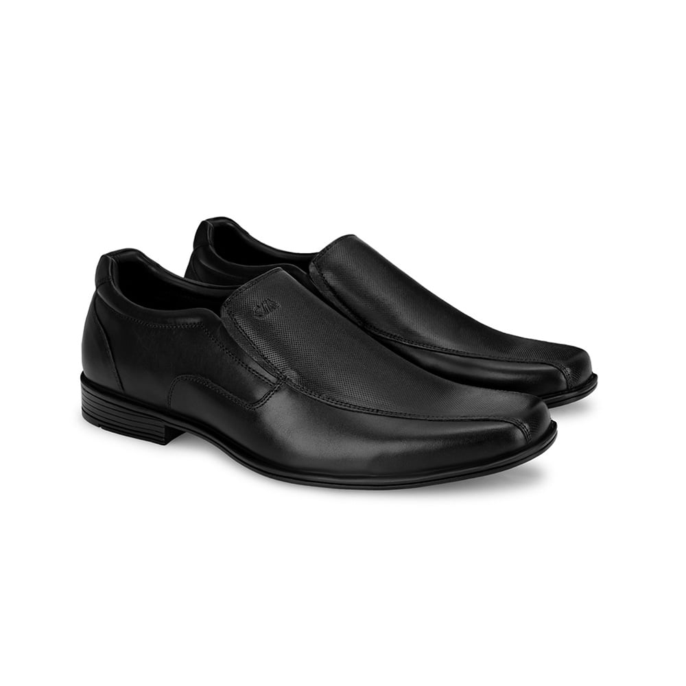 MOCASINES HOMBRE CALIMOD CUERO NEGRO VAR-007 VESTIR - 4