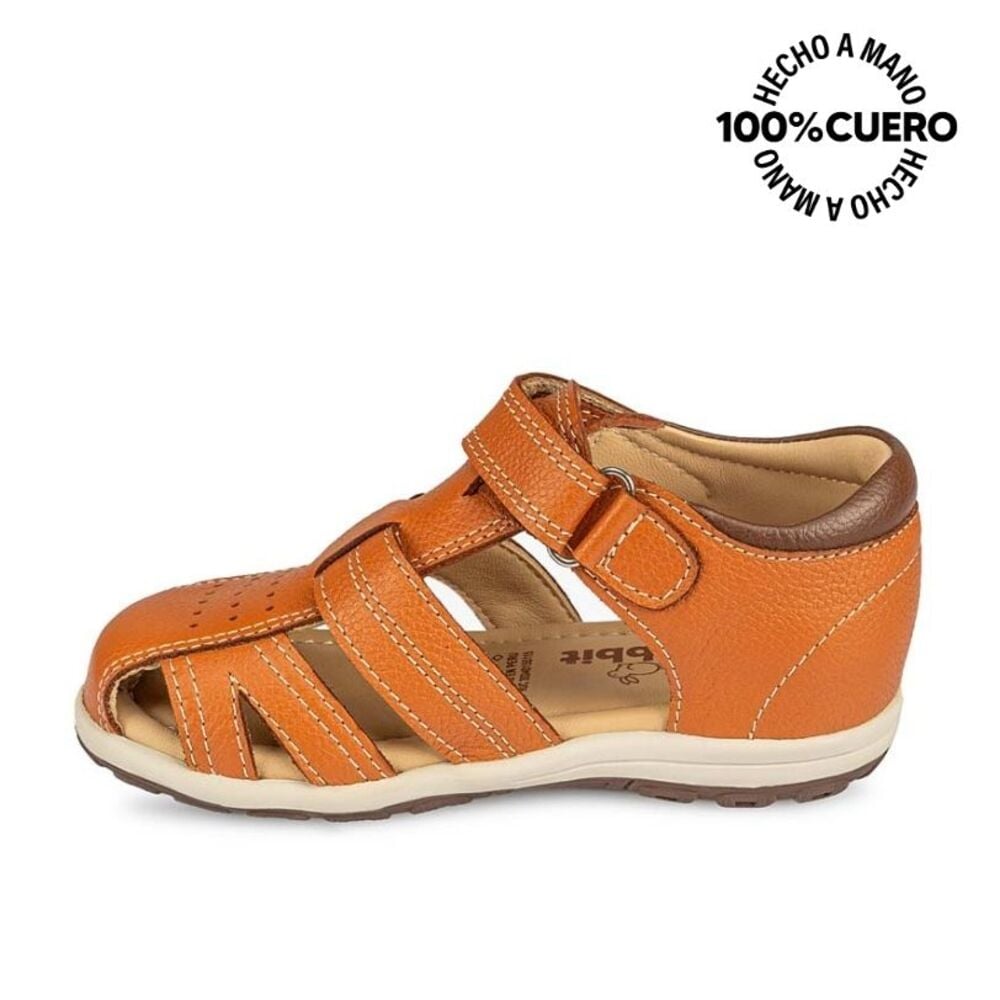 SANDALIAS NIÑO RABBIT CUERO COBRE ANGEL-2503 FRANCISCANA CASUAL - 2