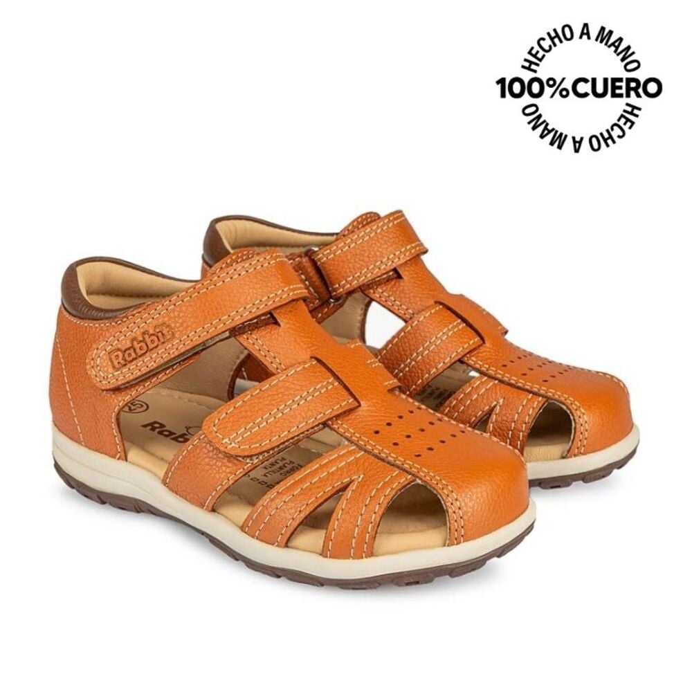 SANDALIAS NIÑO RABBIT CUERO COBRE ANGEL-2503 FRANCISCANA CASUAL - 4