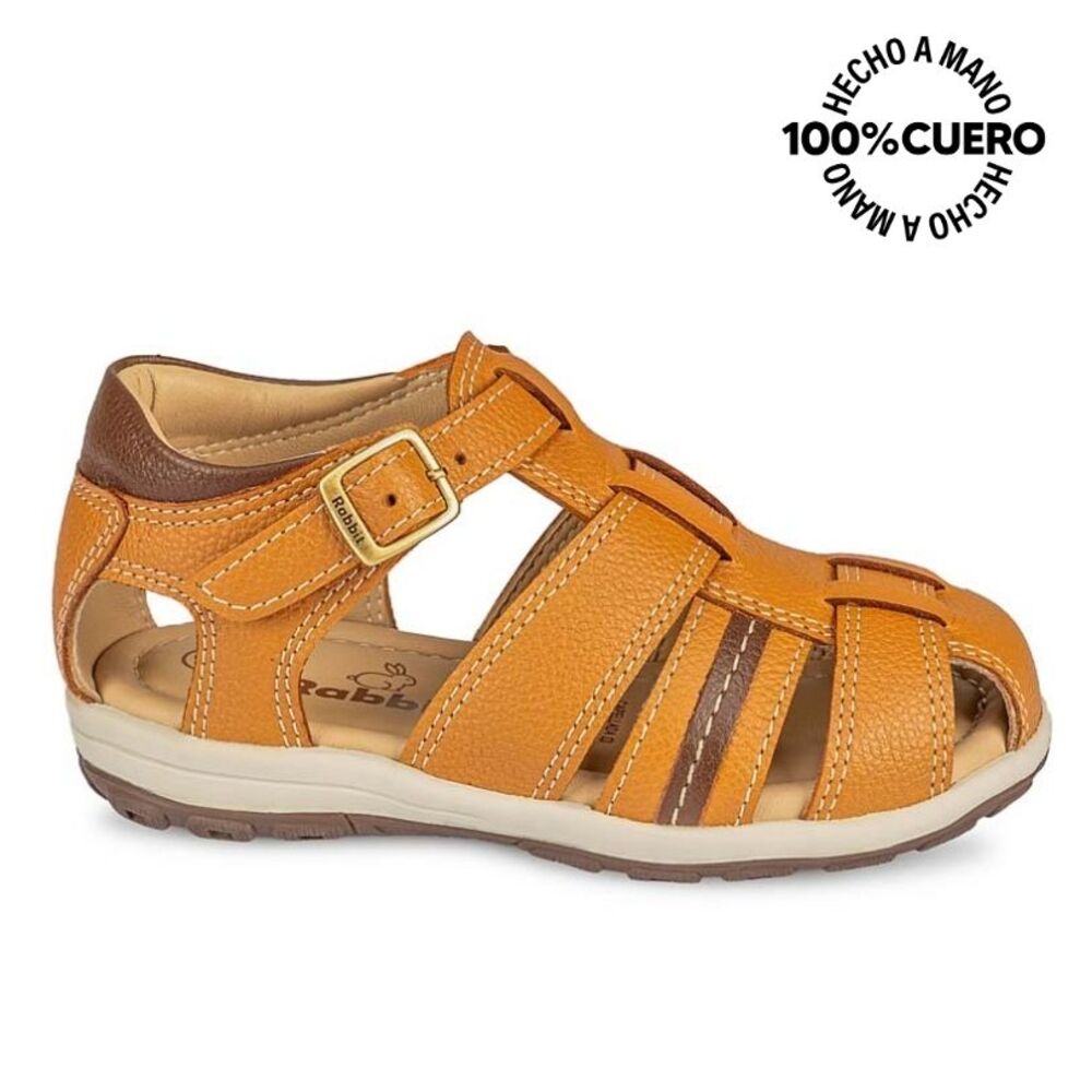 SANDALIAS NIÑO RABBIT CUERO NATURAL ANGEL-2506 FRANCISCANA CASUAL - 1