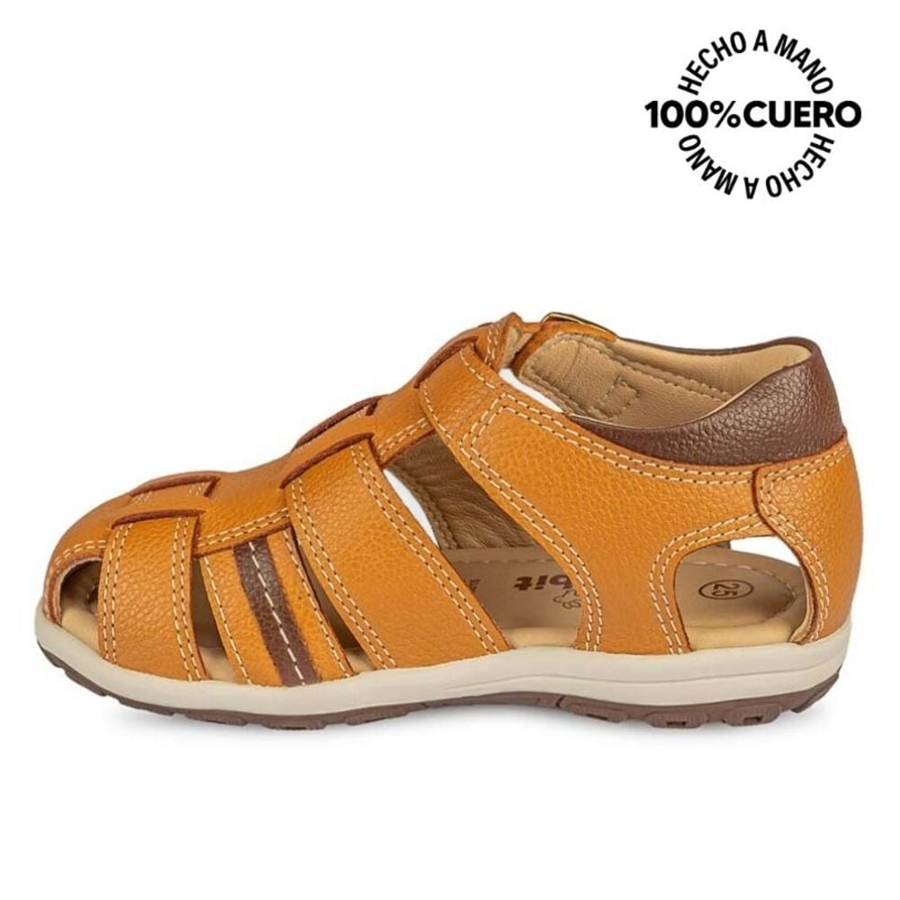 SANDALIAS NIÑO RABBIT CUERO NATURAL ANGEL-2506 FRANCISCANA CASUAL - 2