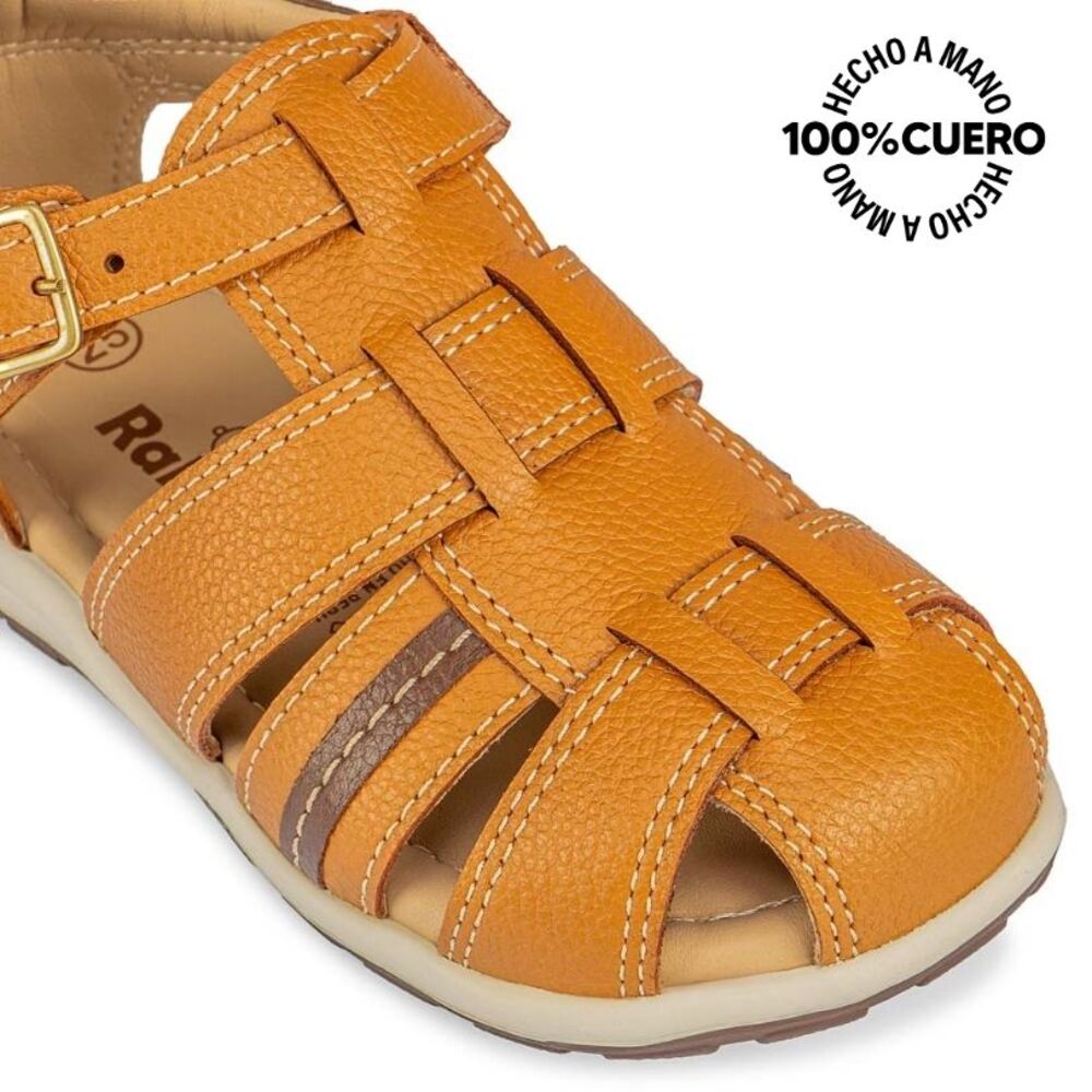 SANDALIAS NIÑO RABBIT CUERO NATURAL ANGEL-2506 FRANCISCANA CASUAL - 3
