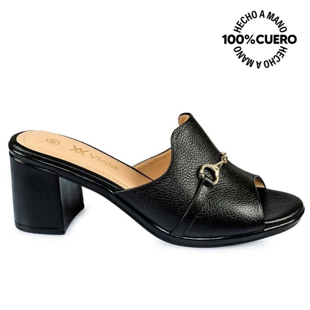 SANDALIA SUECO CASUAL LINDA-2503 NEGRO VIALE CUERO - 1