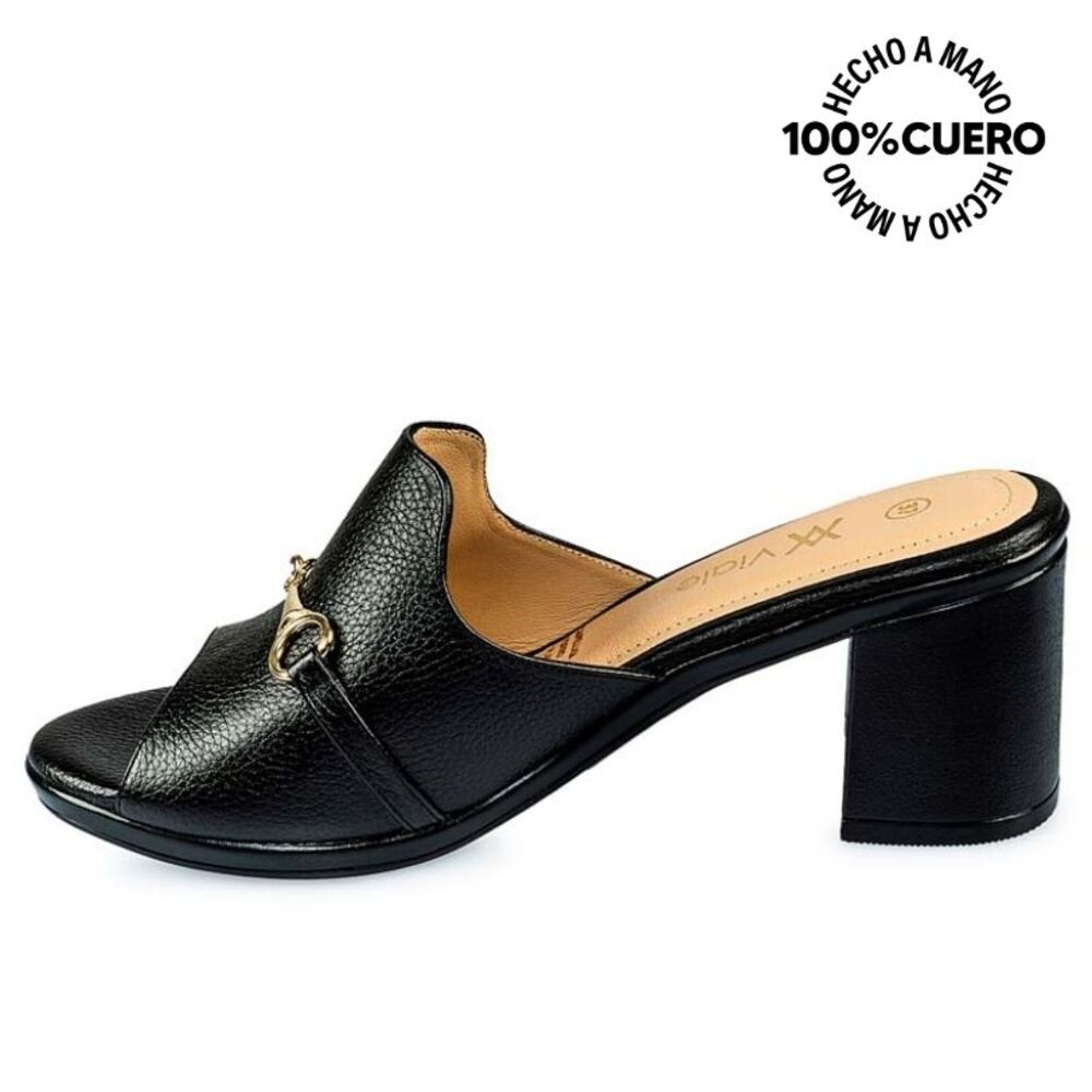 SANDALIA SUECO CASUAL LINDA-2503 NEGRO VIALE CUERO - 2