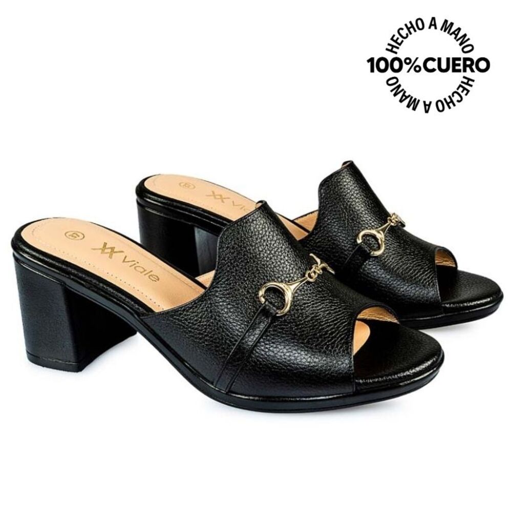 SANDALIA SUECO CASUAL LINDA-2503 NEGRO VIALE CUERO - 4