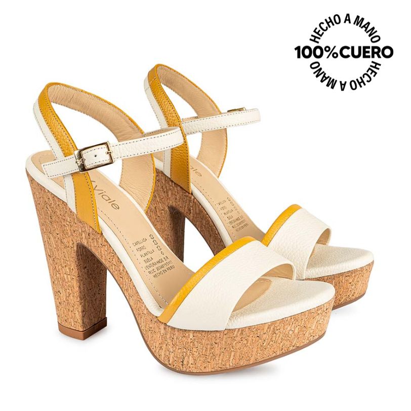 SANDALIA D'ORSAY CASUAL SOFI-2501 HUE/AMA VIALE CUERO - 4