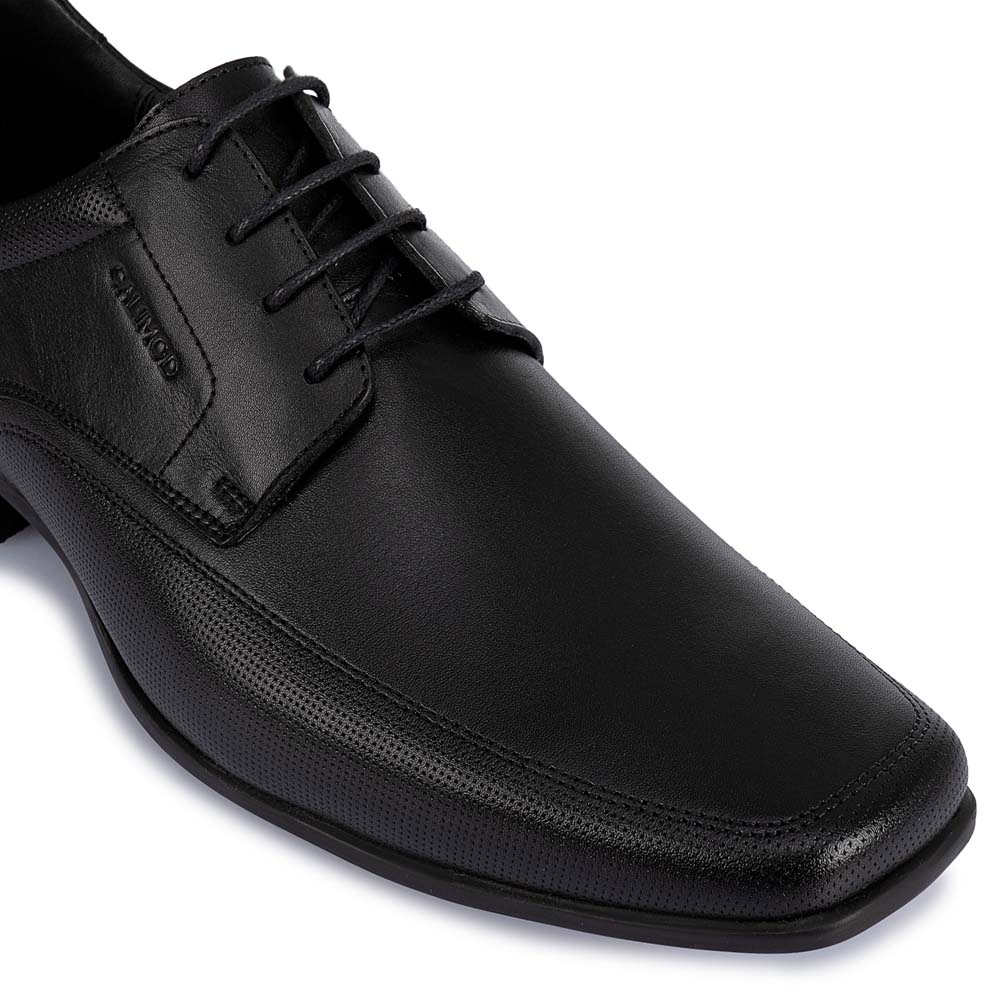 ZAPATOS CASUALES HOMBRE CALIMOD CUERO NEGRO DERBY VESTIR VEM-008 - 3