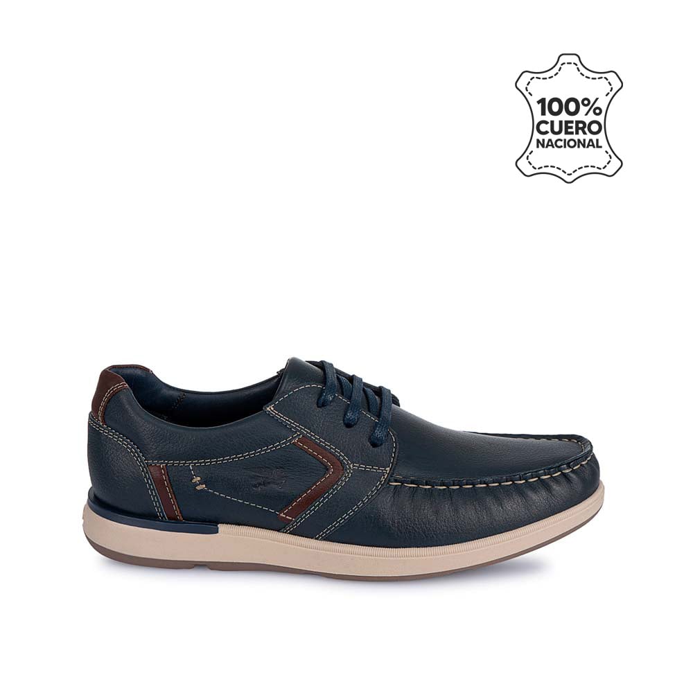 ZAPATOS CASUALES HOMBRE CALIMOD CUERO AZUL DERBY CB4-003 - 1