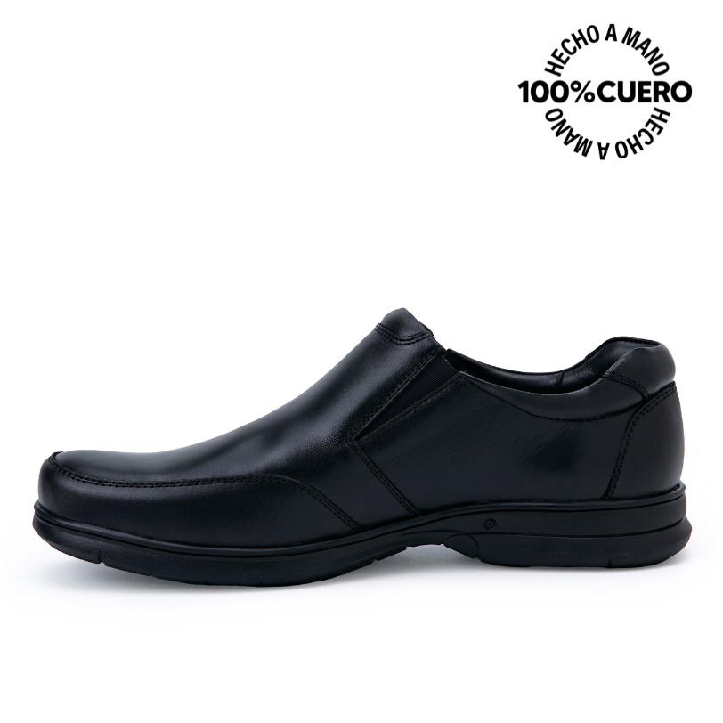 ZAPATOS ESCOLARES NIÑO VIALE CUERO NEGRO MOCASÍN CASUAL PEPE-2508 HOMME - 2