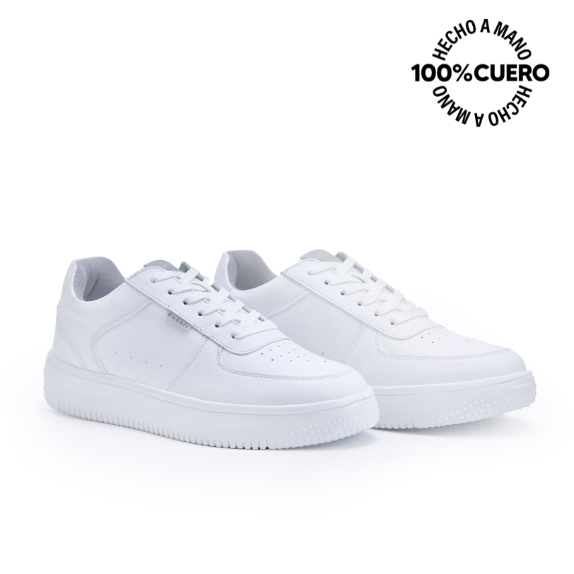 ZAPATILLAS ESCOLARES NIÑO RABBIT CUERO BLANCO CASUAL JOSE-2515 - 4