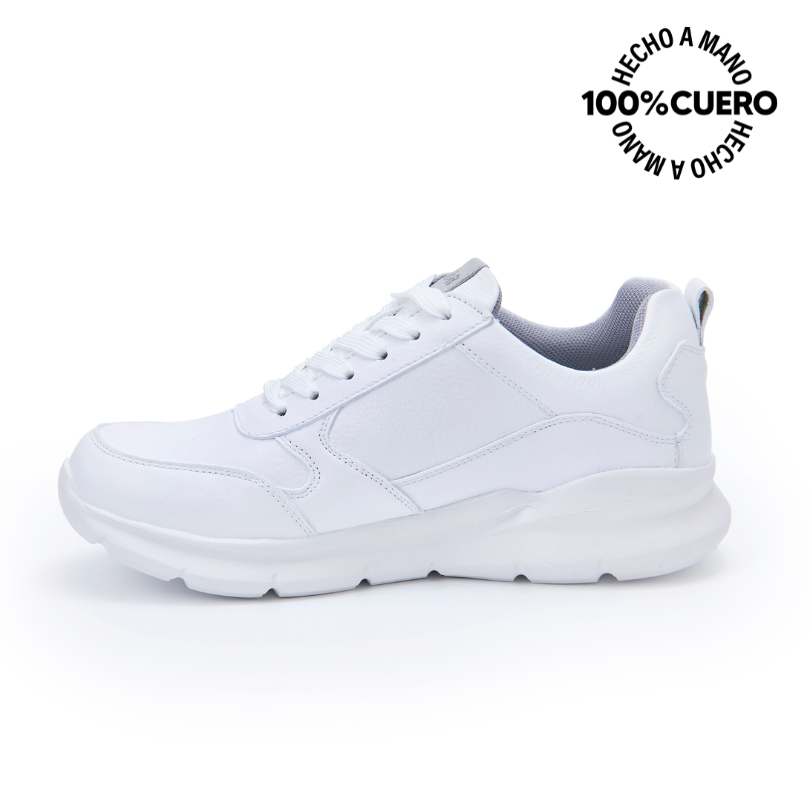 ZAPATILLAS ESCOLARES NIÑO RABBIT CUERO BLANCO CASUAL JOSE-2512 - 2