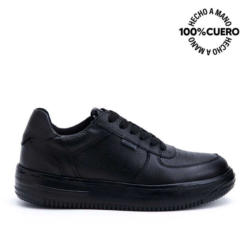 ZAPATILLAS ESCOLARES NIÑO RABBIT CUERO NEGRO CASUAL JOSE-2515 - 1