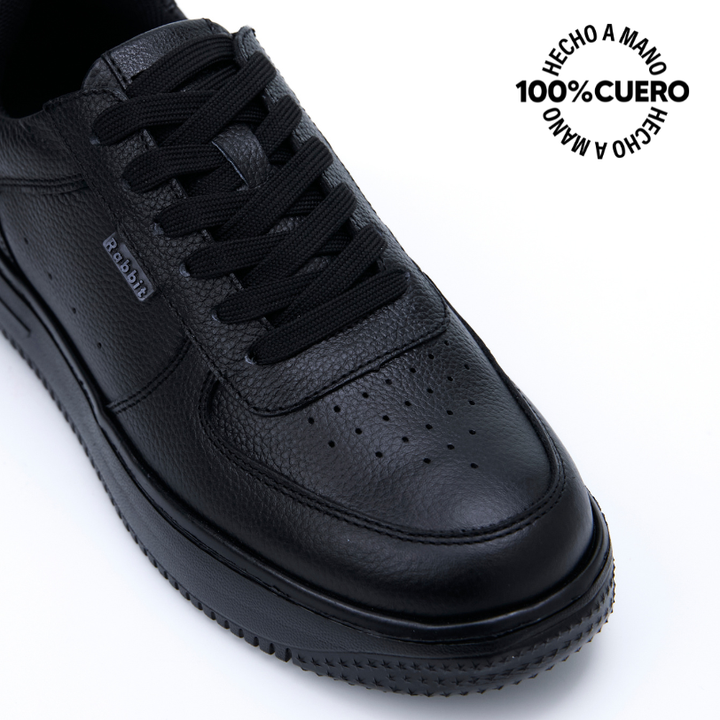 ZAPATILLAS ESCOLARES NIÑO RABBIT CUERO NEGRO CASUAL JOSE-2515 - 3