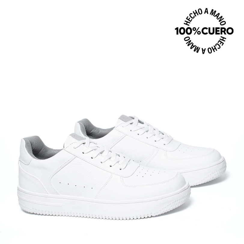 ZAPATILLAS ESCOLARES NIÑO VIALE CUERO BLANCO CASUAL JOSE-2516 HOMME - 4