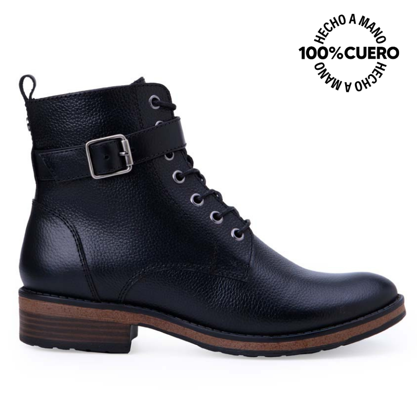 BOTÍN DERBY CASUAL RUSSO-2504 NEGRO VIALE CUERO - 1